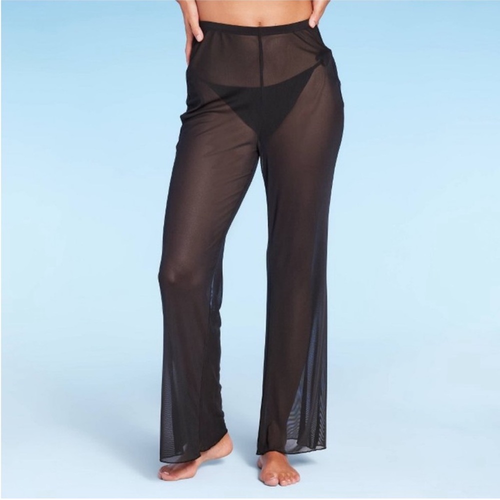 Wild Fable Women's High-Waist Mesh Cover Up Pants